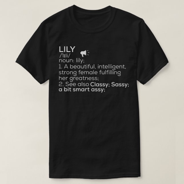 Lily Name Lily Definition Lily Weibliche Name Lily T-Shirt (Design vorne)