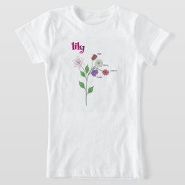 Lily Name Mädchen Blumen T-Shirt