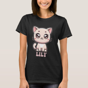 Lily Niedlich Kitty Cat Design for Girls Name Lily T-Shirt