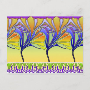 LILY NOUVEAU: HELLES SPRINGGLASS POSTKARTE