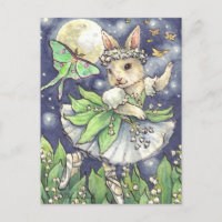 Lily of the tal Ballerina Bunny Postcard