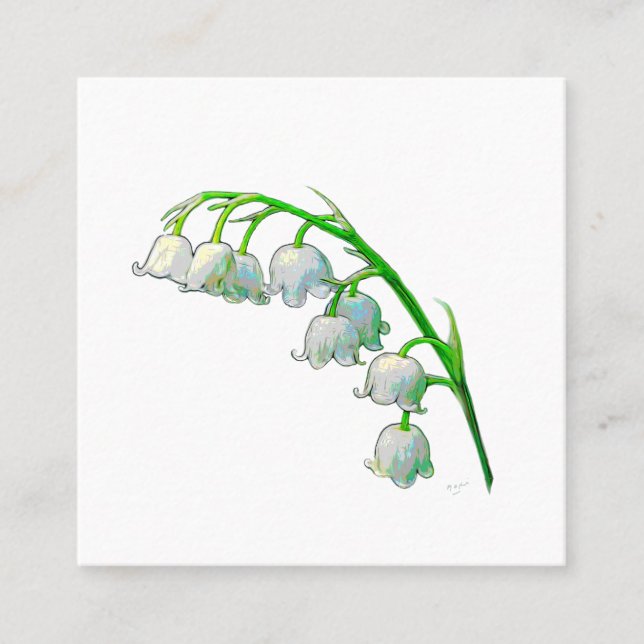 LILY OF THE TAL STICKER QUADRATISCHE VISITENKARTE (Vorderseite)