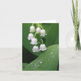 Lily of the Valley After the Rain Note Card Dankeskarte