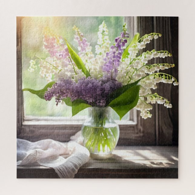 Lily of The Valley and Lilacs Puzzle (Vertikal)