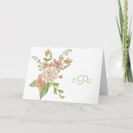 Lily of the Valley and Rose Personal Stationery Karte