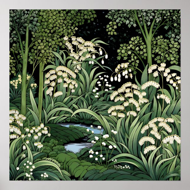 Lily of the Valley Art Print Poster (Vorne)
