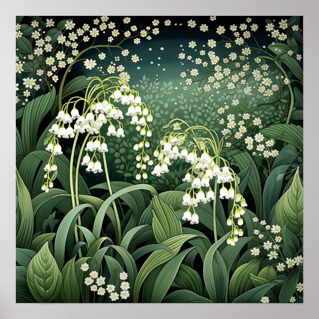 Lily of the Valley Art Print Poster (Vorne)