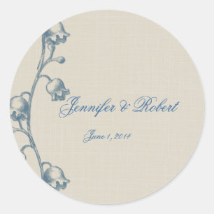 Lily of the Valley auf Linen Umschlag Aufkleber