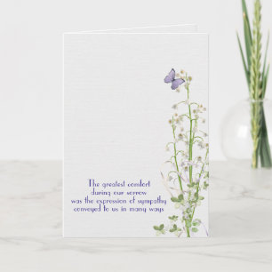 Lily of the Valley Beileid Vielen Dank Karte