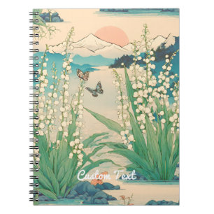Lily of the Valley Birth Month Blume Japanisch Notizblock