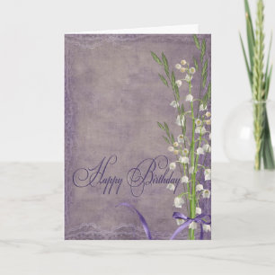 Lily of the Valley Birthday Bouquet Karte