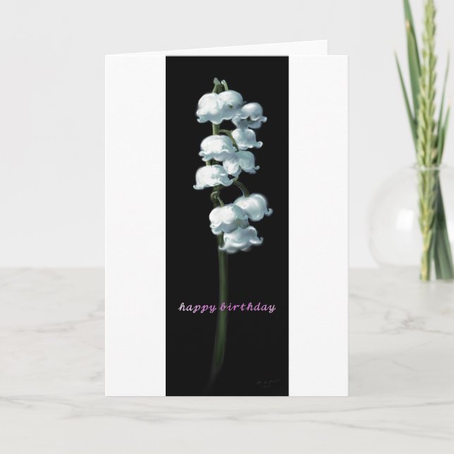LILY OF THE VALLEY BIRTHDAY CARD KARTE (Vorderseite)