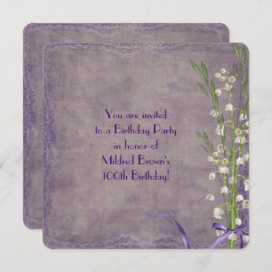 Lily of the Valley Birthday Party Einladung