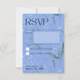 Lily of the Valley - Blue Collation UAWG RSVP Karte