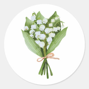 Lily of the Valley Blume Bouquet Floral Runder Aufkleber
