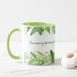 Lily of the Valley Blume | Geschenk für Mama | Tasse