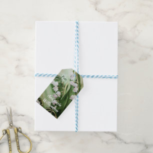 LILY OF THE VALLEY BLUME MIT MONOGRAMM GESCHENKANHÄNGER