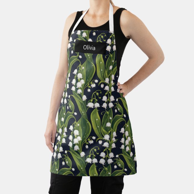 Lily of the Valley Botanical Floral All-over Print Schürze (InSitu)