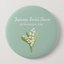 Lily of the Valley Bouquet Brautparty Button