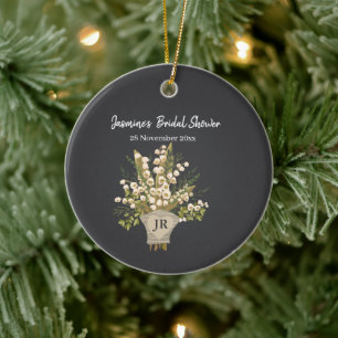 Lily of the Valley Bouquet Brautparty Keramik Ornament