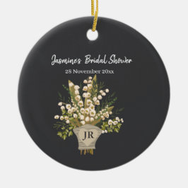 Lily of the Valley Bouquet Brautparty Keramik Ornament