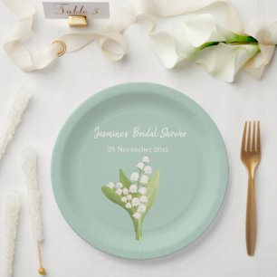 Lily of the Valley Bouquet Brautparty Pappteller