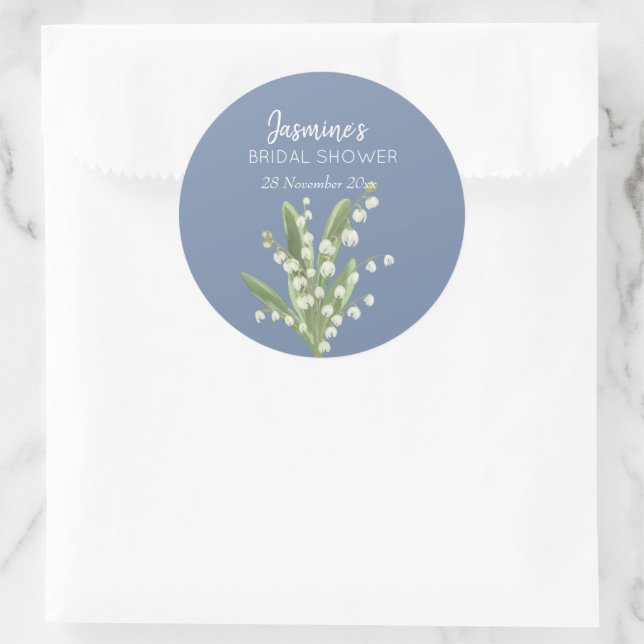 Lily of the Valley Bouquet Brautparty Runder Aufkleber (Tasche)