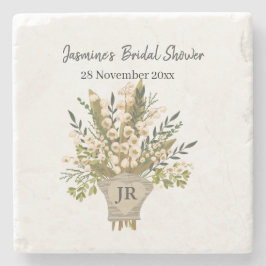 Lily of the Valley Bouquet Brautparty Steinuntersetzer