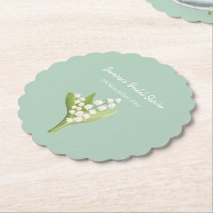 Lily of the Valley Bouquet Brautparty Untersetzer