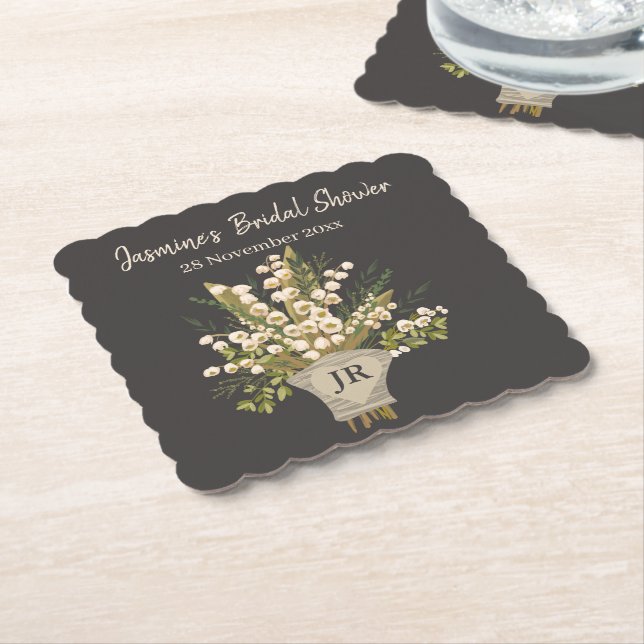 Lily of the Valley Bouquet Brautparty Untersetzer (angewinkelt)