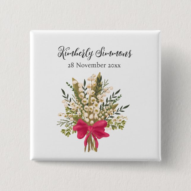 Lily of the Valley Bouquet Button (Vorderseite)