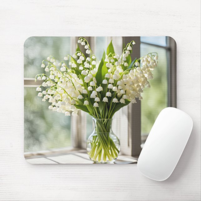Lily of the Valley Bouquet Mousepad (Mit Mouse)