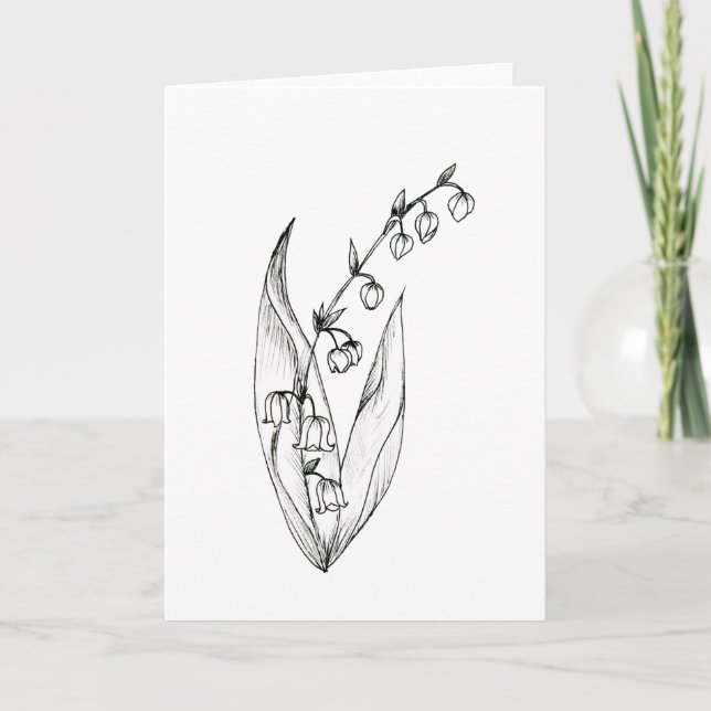Lily of the Valley Card Karte (Vorderseite)