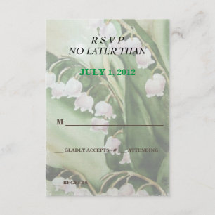LILY OF THE VALLEY CUSTOMIZABLE RSVP CARDS KARTE