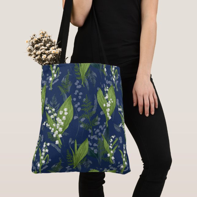 Lily of the Valley Dark Blue Background (Von Nahem)