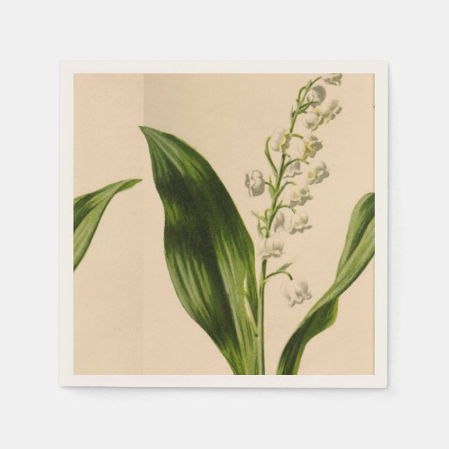 Lily of the Valley Ecru Napkins Serviette (Vorderseite)