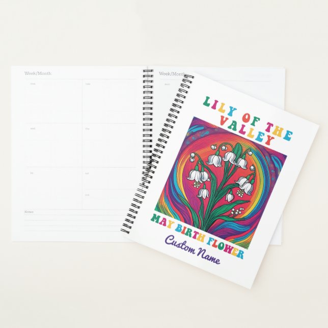 Lily of the Valley Elegant May Birth Month Blume Planer (Anzeige)