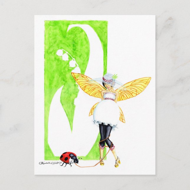 Lily of the Valley Fairy Postkarte (Vorderseite)