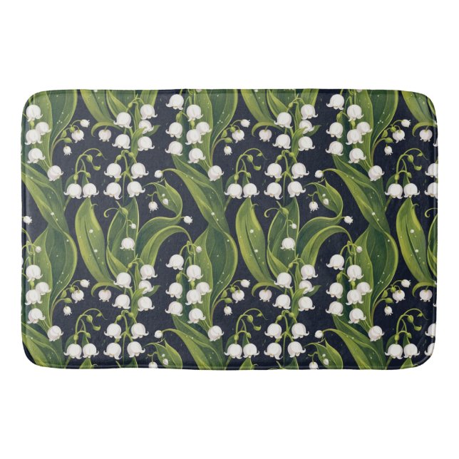 Lily of the Valley Floral Bath Mat Badematte (Vorderseite)