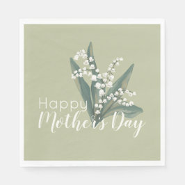 Lily of the Valley Floral Happy Mother Day Serviette