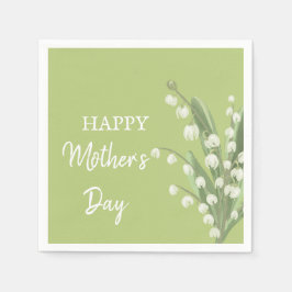 Lily of the Valley Floral Happy Mütter Day Serviette