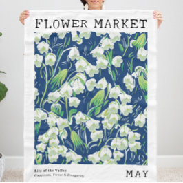 Lily of the Valley Floral May Birth Blume Market Fleecedecke