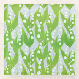 Lily of the Valley Floral Pattern Glasuntersetzer