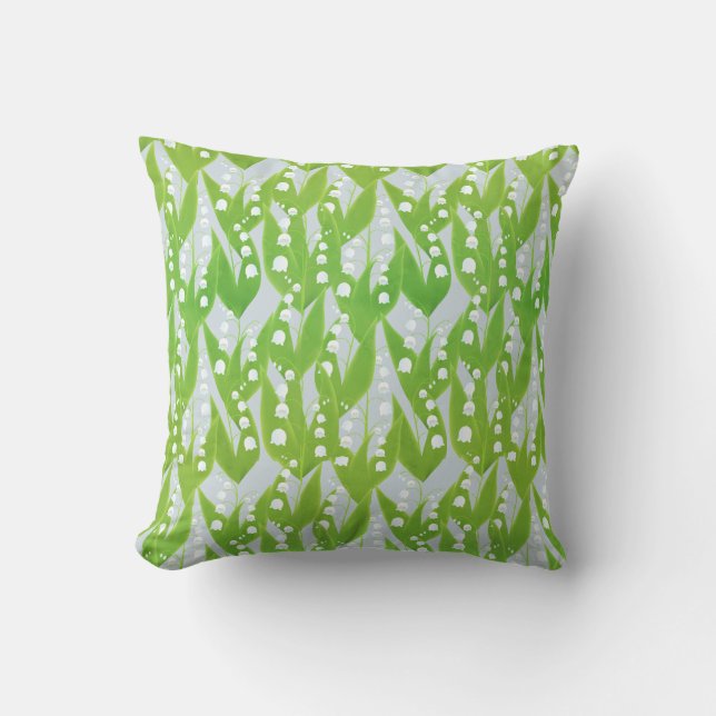 Lily of the Valley Floral Pattern Kissen (Vorderseite)