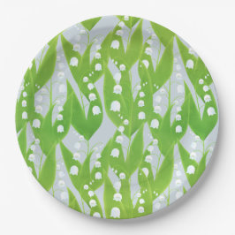 Lily of the Valley Floral Pattern Pappteller