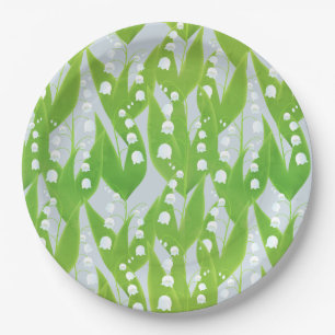 Lily of the Valley Floral Pattern Pappteller