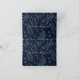 Lily of the Valley II Dark Blue Custom Dankeskarte