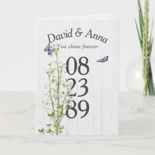 Lily of the Valley Jahrestag Herzlichen Glückwunsc Karte