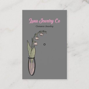 Lily of the Valley Juwelry Button Business Card Visitenkarte