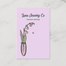 Lily of the Valley Juwelry Button Business Card